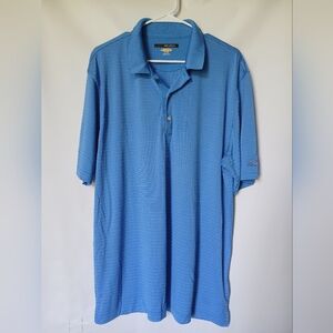 Greg Norman Mens Play Dry Golf Polo Shirt Size XL/TG Color Blue Stripped